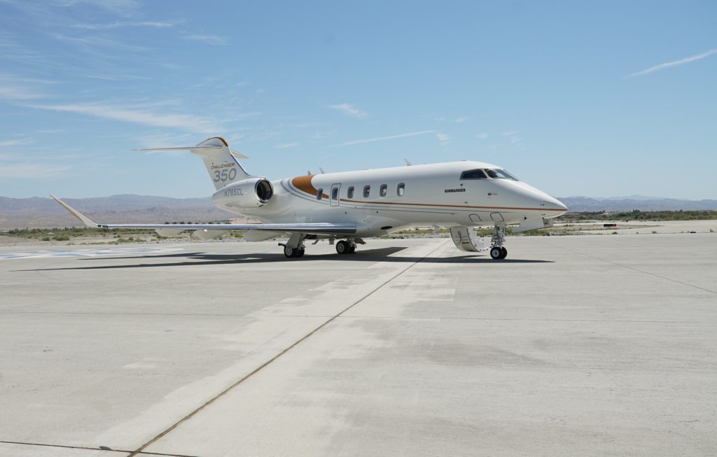 Bombardier Challenger 350 on an airport apron
